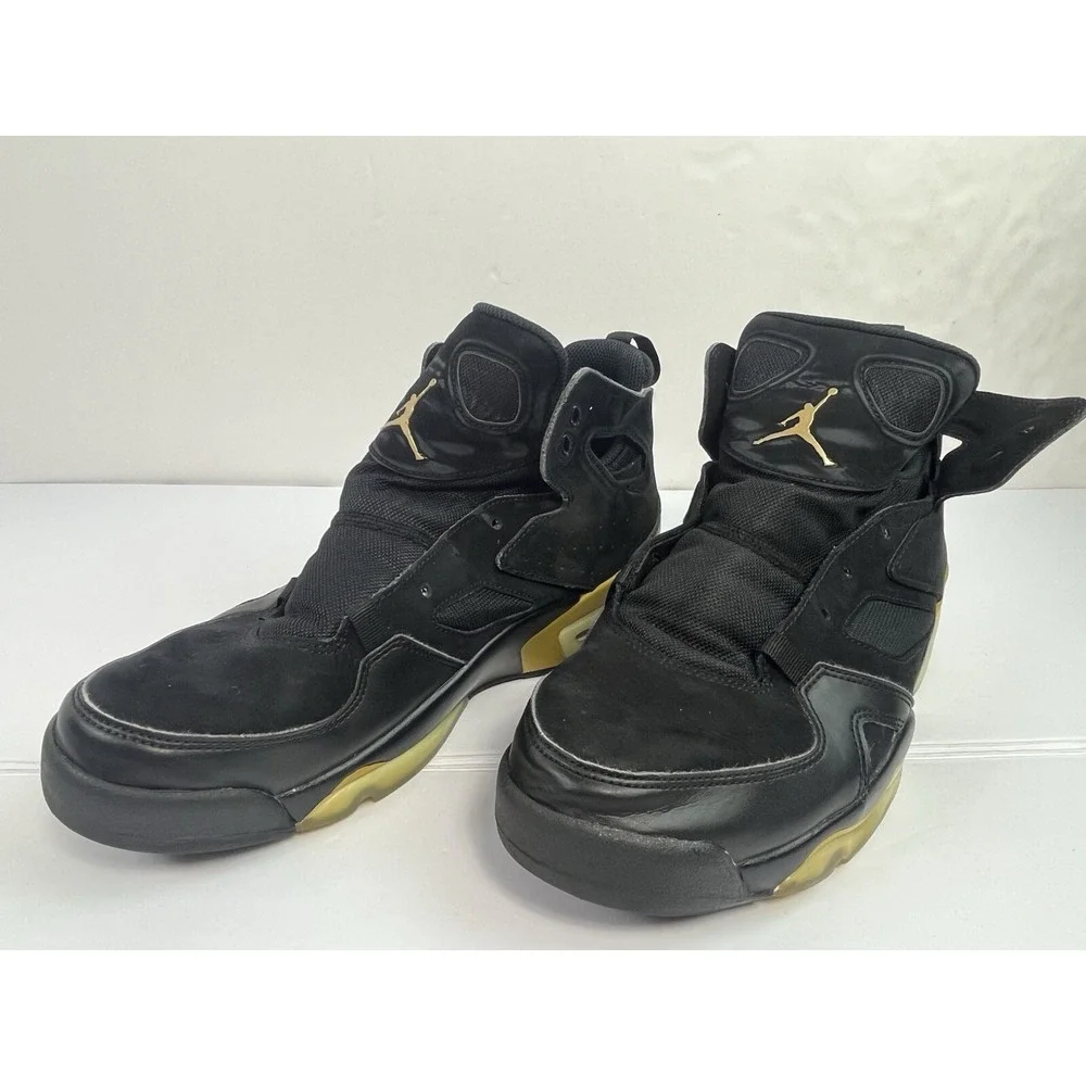 Nike Air Jordan Flight Club '91 Men's Size 10.5 Black Metallic Gold DC7329-007